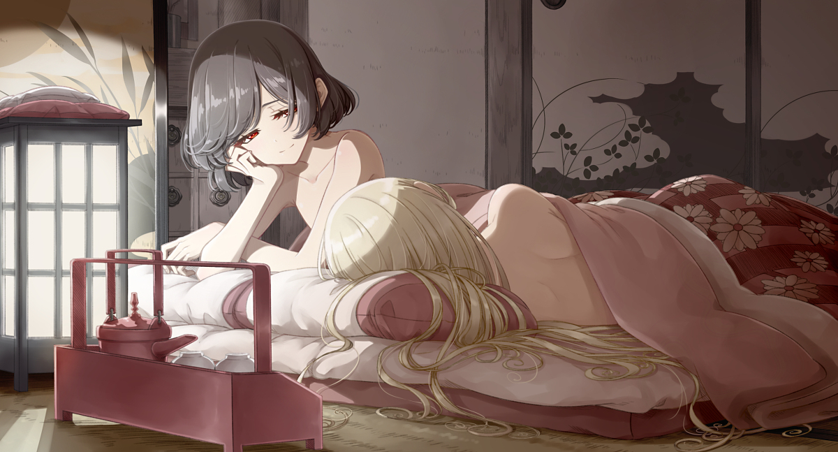 This is a pixiv picture whose title is 夜.