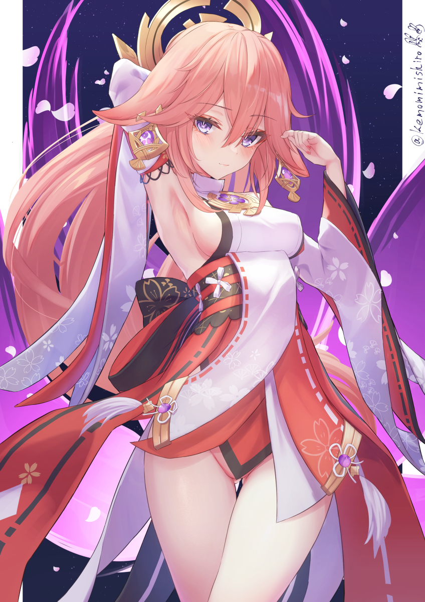 This is a pixiv picture whose title is 八重神子🦊⛩🌸.