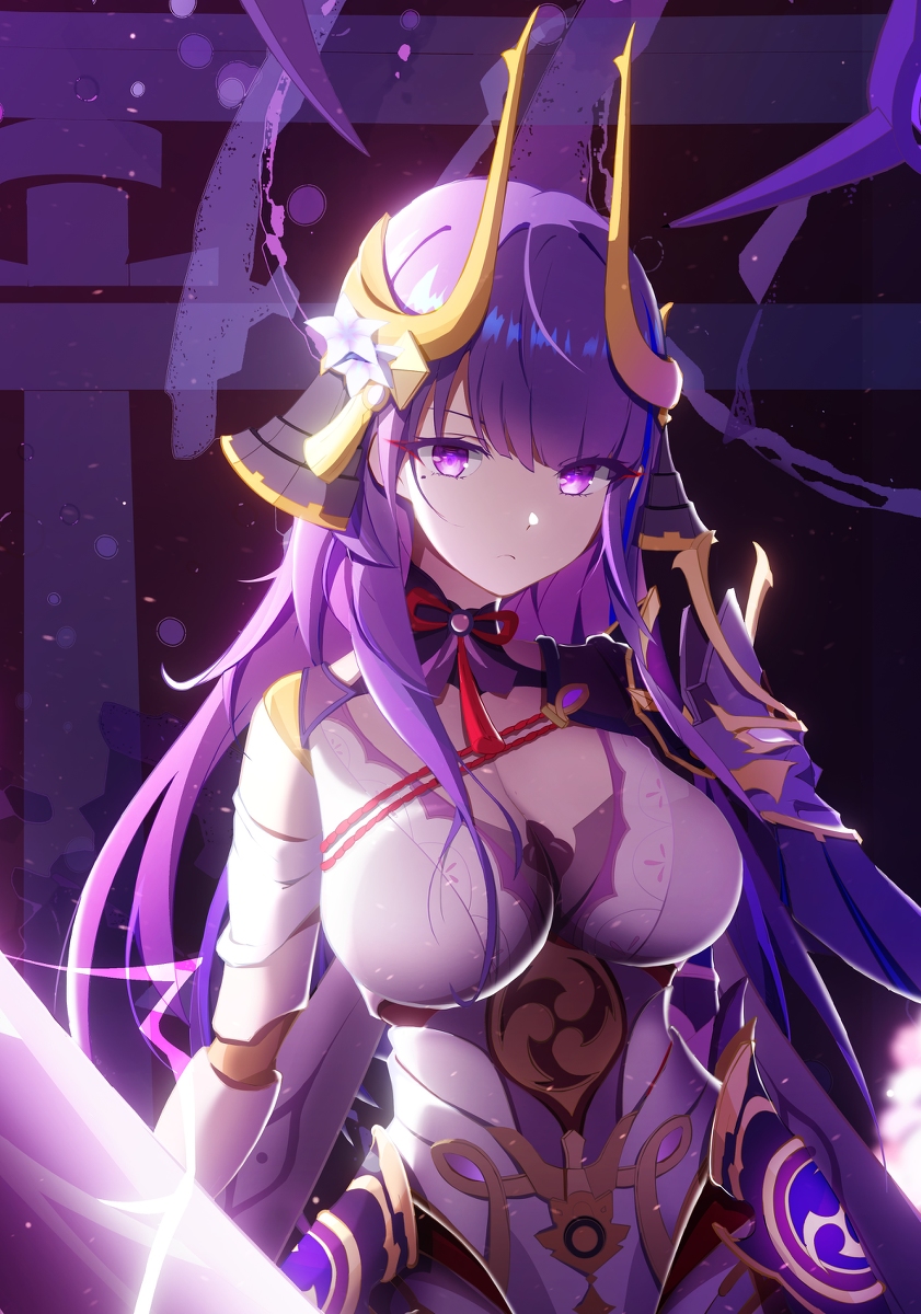 This is a pixiv picture whose title is 雷电将军.