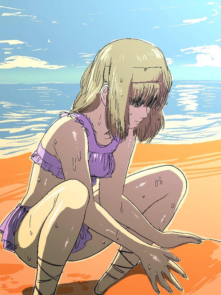 This is a pixiv picture whose title is ユミル・フリッツ(夏仕様).