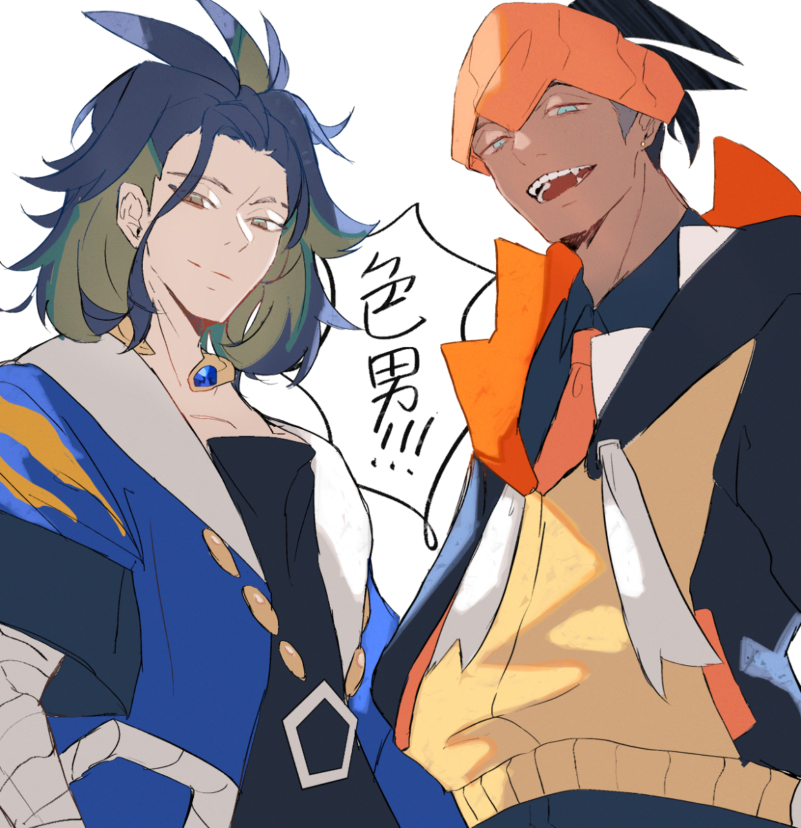 This is a pixiv picture whose title is 色男！.