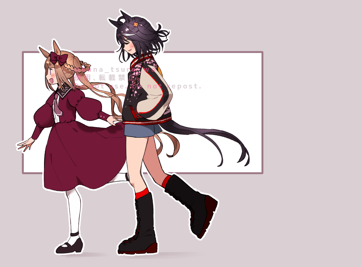 This is a pixiv picture whose title is 落書きキタサンブラックとスイープトウショウ.