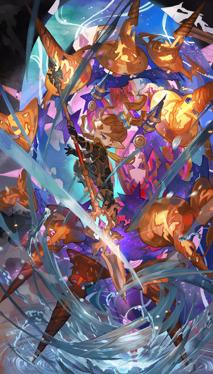 This is a pixiv picture whose title is 羅刹の豪槍.