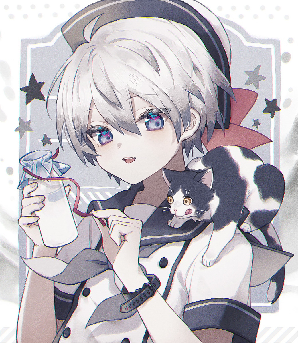 This is a pixiv picture whose title is Milk.