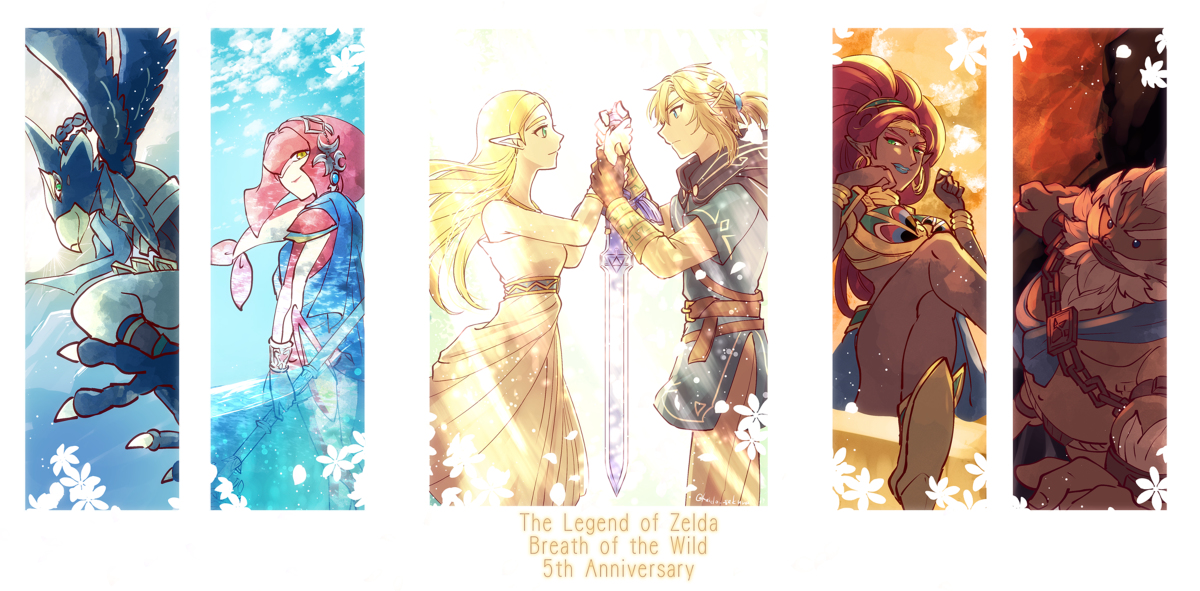 This is a pixiv picture whose title is BotW5周年.