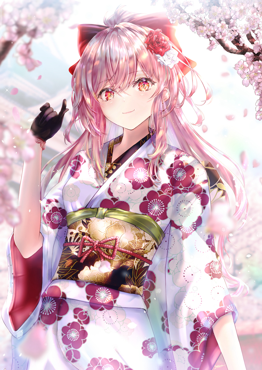 This is a pixiv picture whose title is 弥生（やよい）.