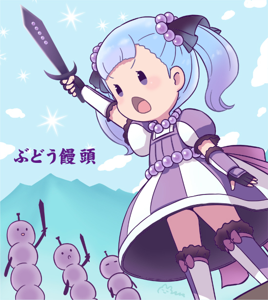 This is a pixiv picture whose title is 『ぶどう饅頭』.