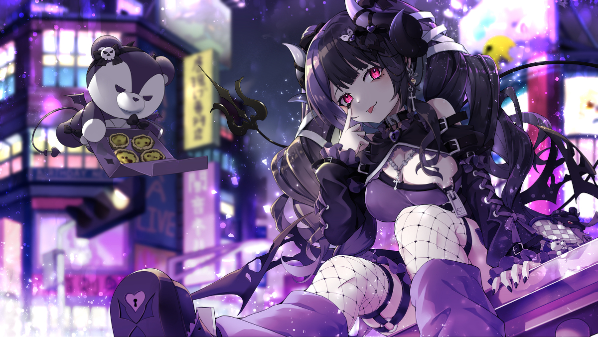This is a pixiv picture whose title is AuroraLive一期生 闇音ネル  お誕生日おめでとう.