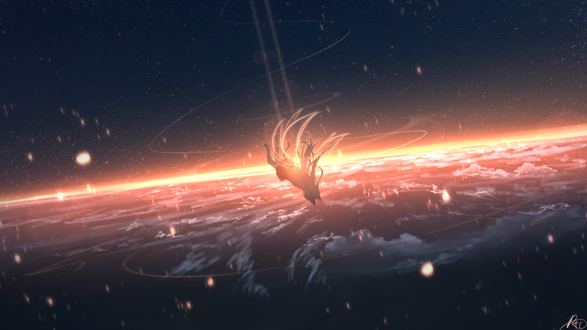This is a pixiv picture whose title is 迫降.