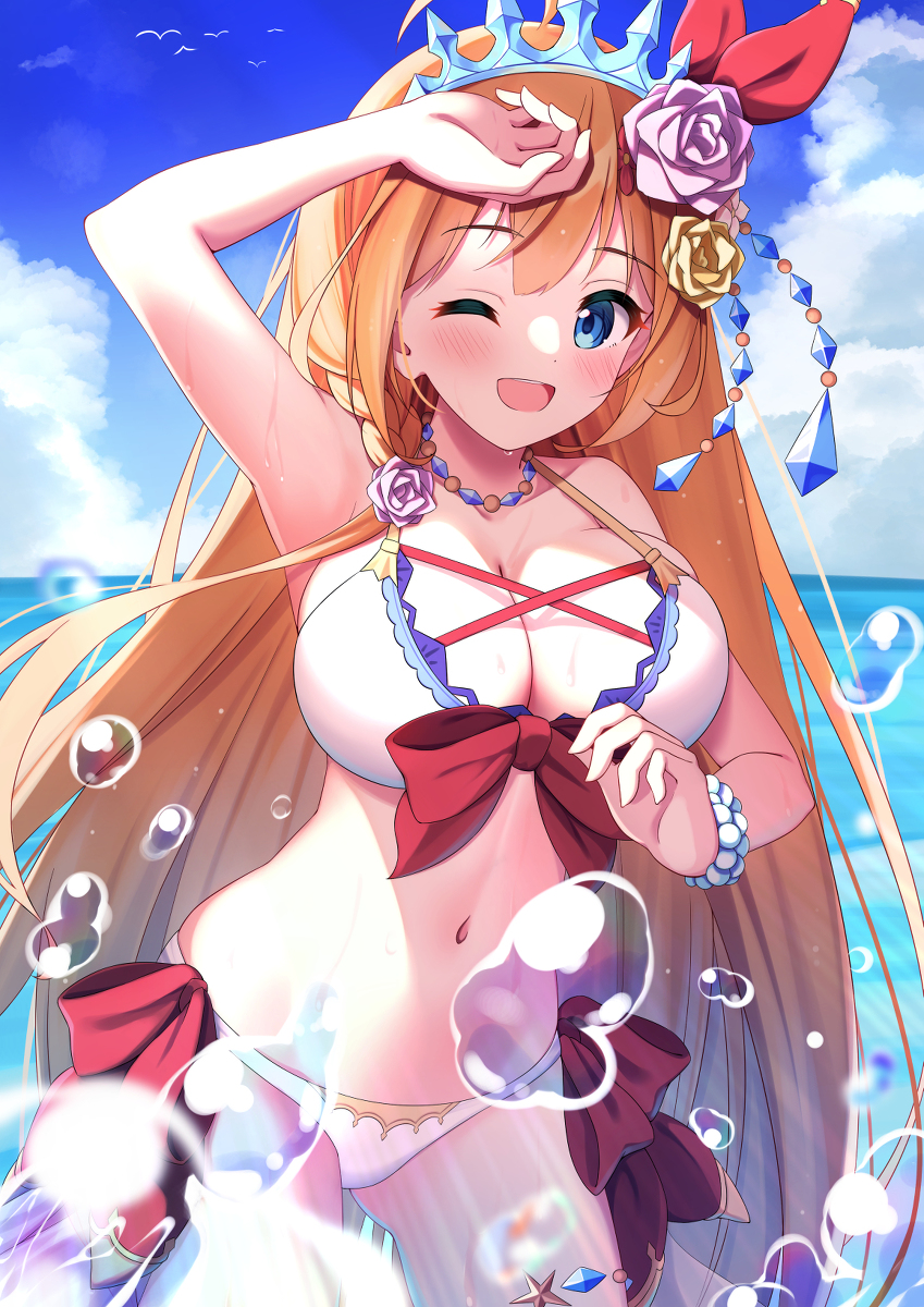 This is a pixiv picture whose title is 水着ペコリーヌ.