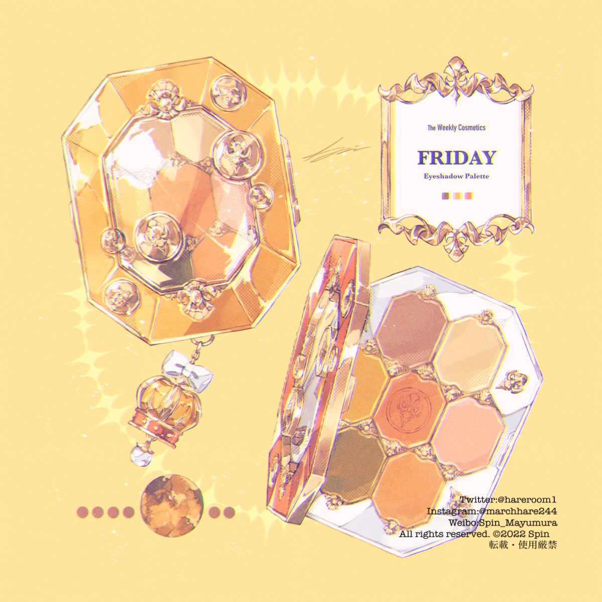 This is a pixiv picture whose title is 金曜日のコスメ.