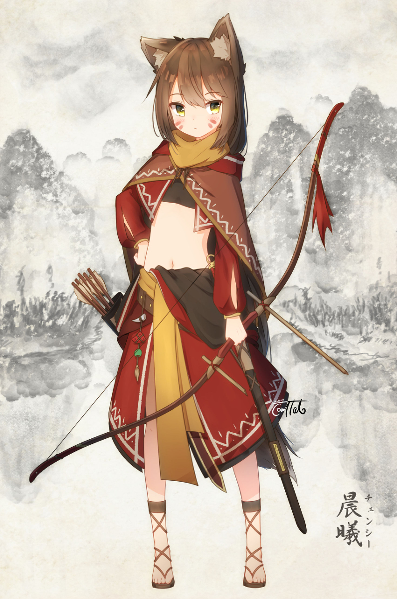 This is a pixiv picture whose title is 狼女肖像.