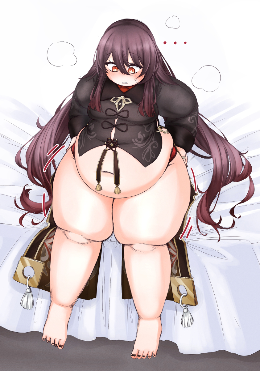 This is a pixiv picture whose title is Hu Tao Legs.