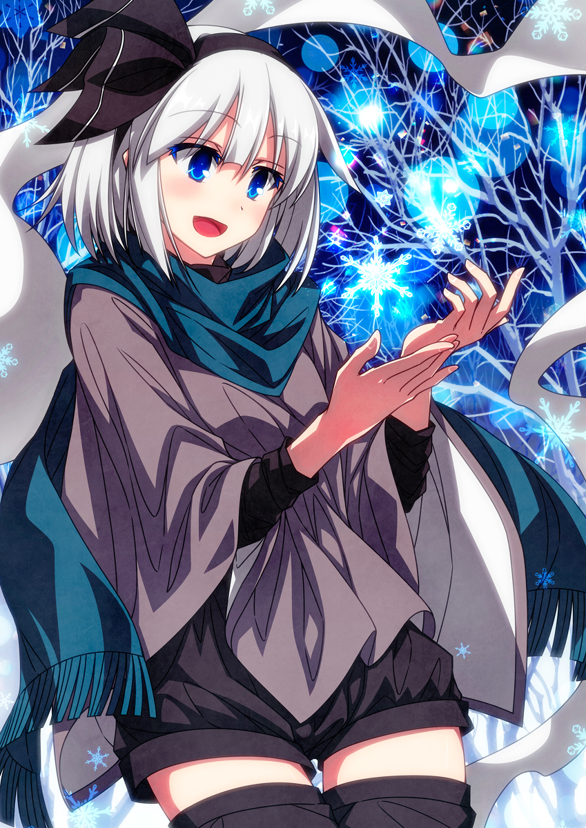 This is a pixiv picture whose title is 雪明かりと妖夢ちゃん！.