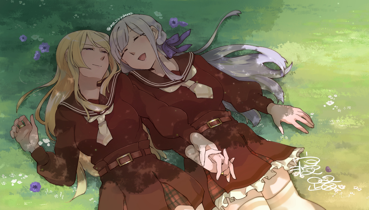This is a pixiv picture whose title is 【Skeb】宮川高嶺×今叶星.