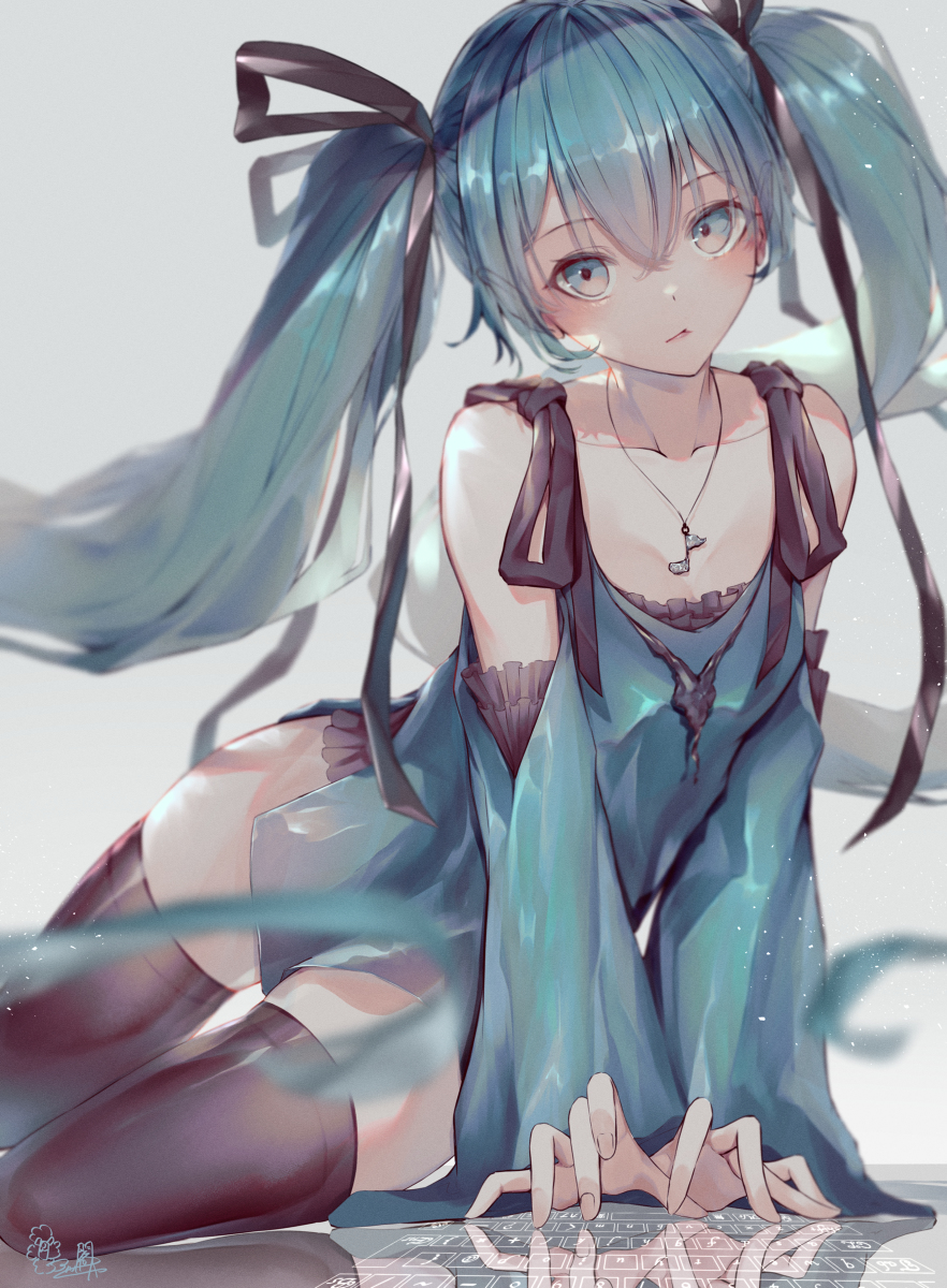 This is a pixiv picture whose title is 初音ミク.