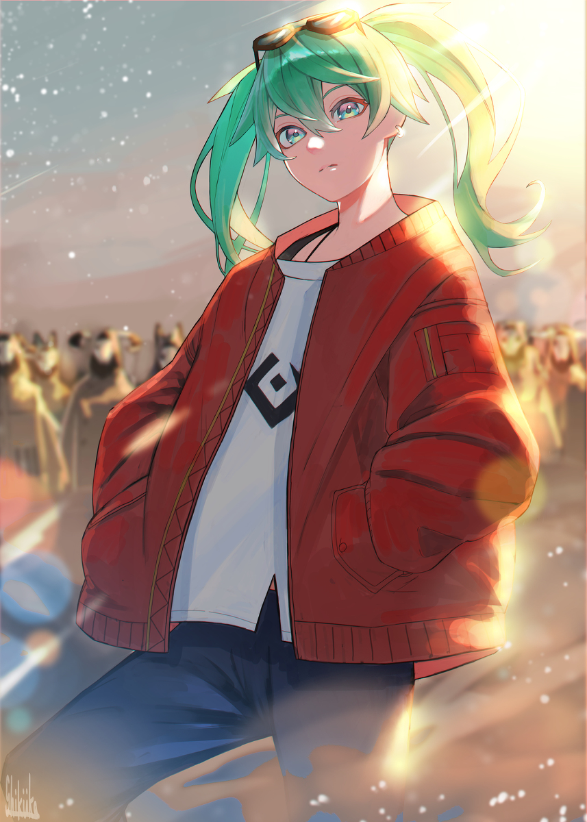 This is a pixiv picture whose title is 初音ミク~砂の惑星~.