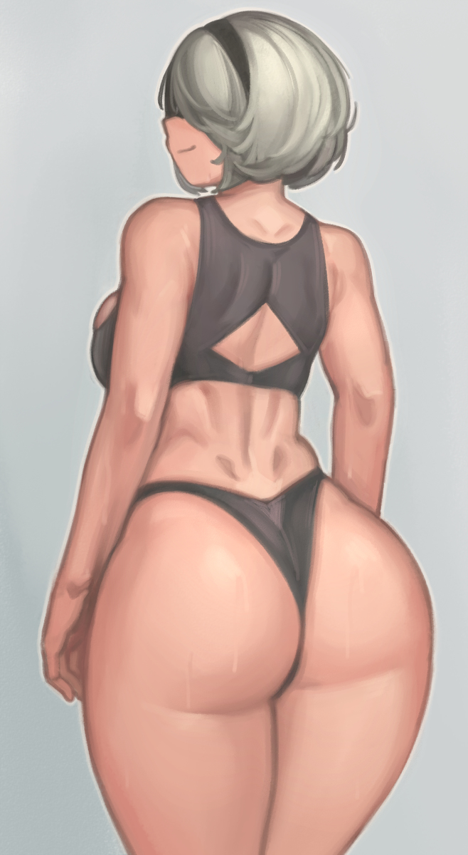 This is a pixiv picture whose title is 2B.