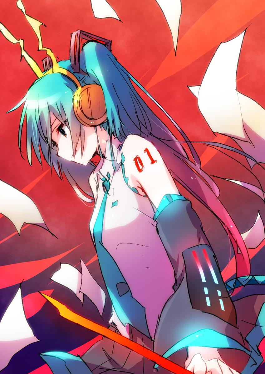 This is a pixiv picture whose title is 初音ミクの日.