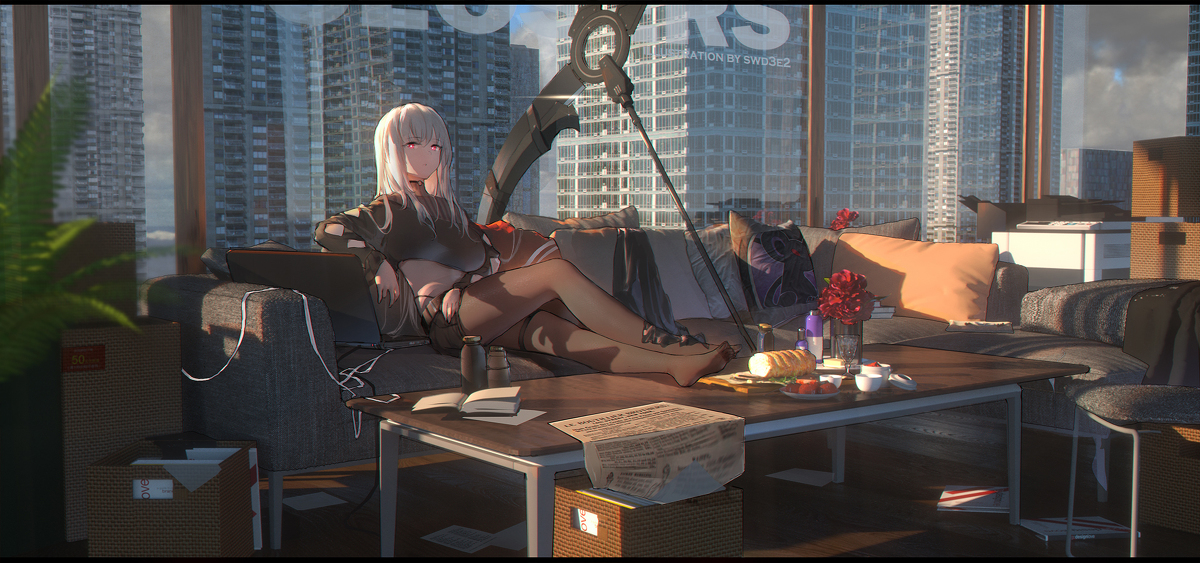 This is a pixiv picture whose title is -~.