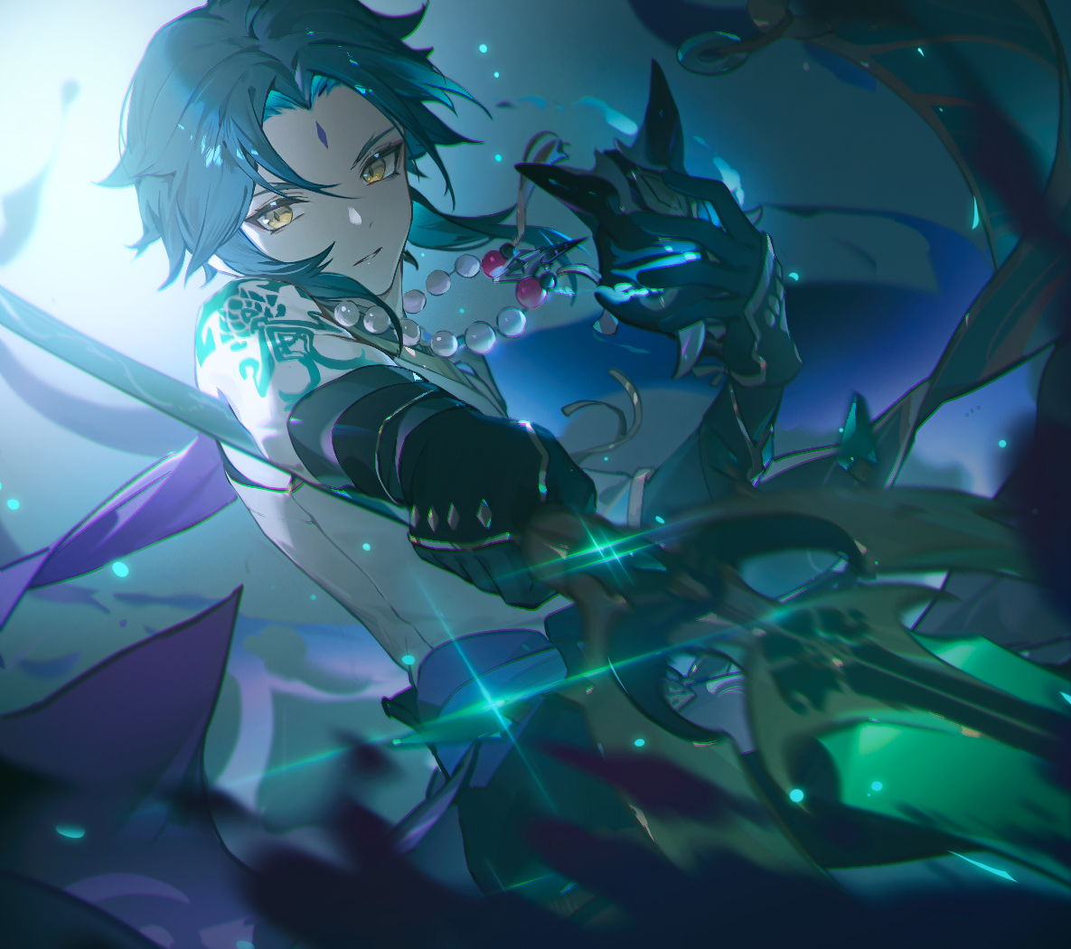 This is a pixiv picture whose title is 原神 魈.