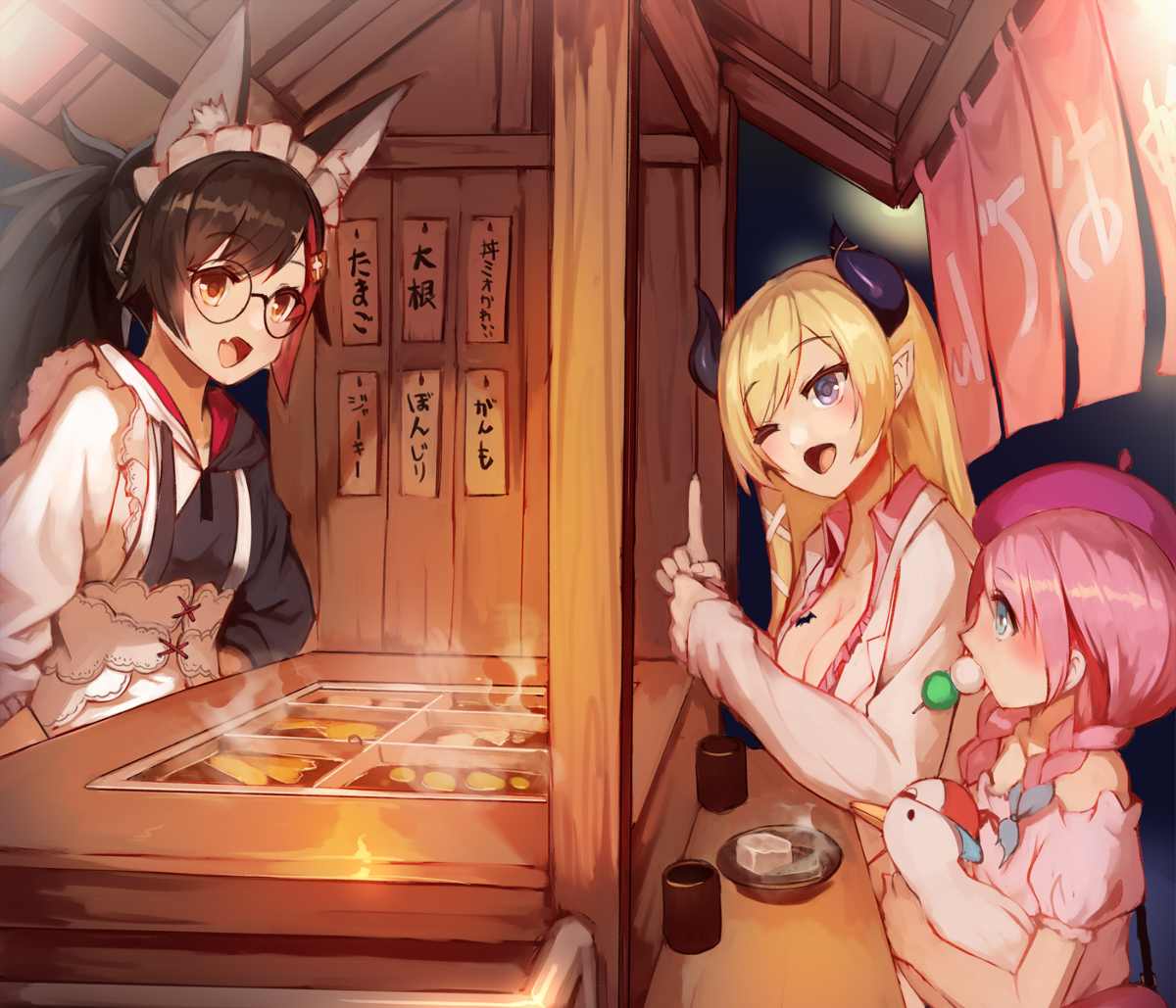 This is a pixiv picture whose title is おでん.