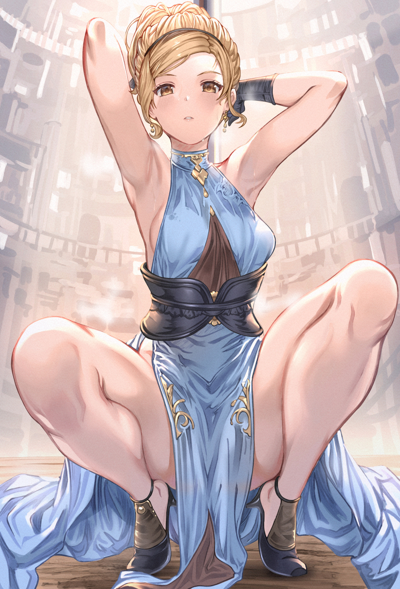 This is a pixiv picture whose title is ジータちゃん開脚.
