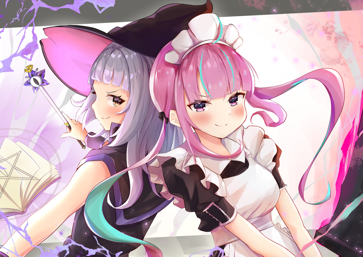 This is a pixiv picture whose title is バトルメイドと魔法使い.