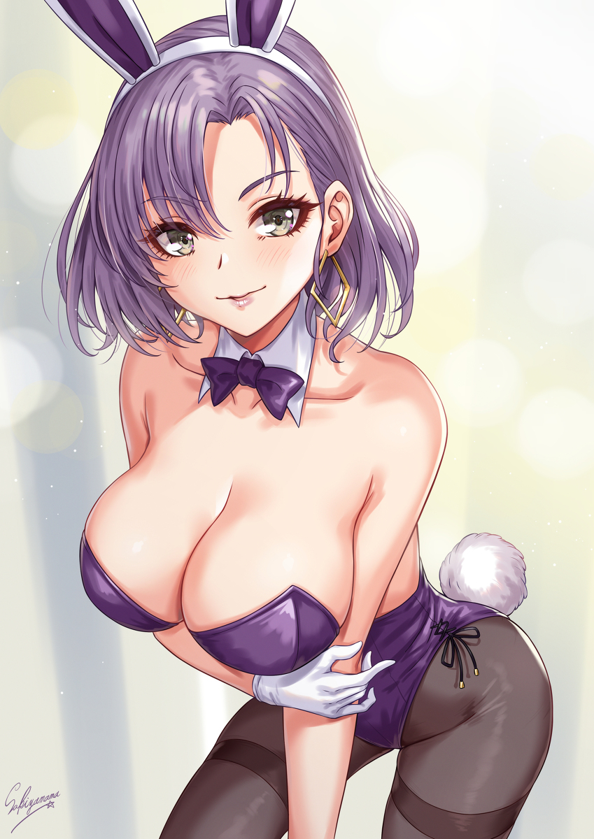 This is a pixiv picture whose title is ショートヘアーバニーお姉さん🐰.