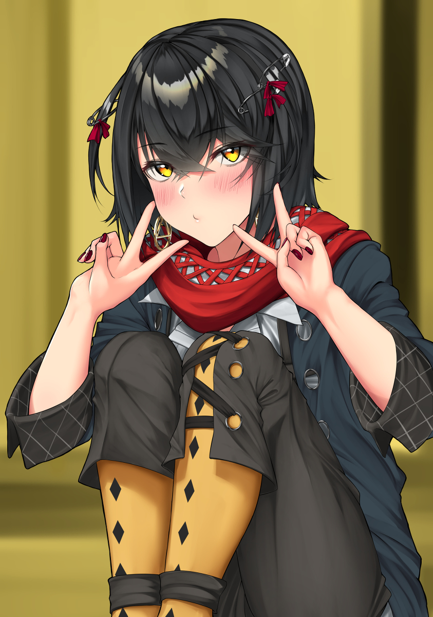 This is a pixiv picture whose title is V.