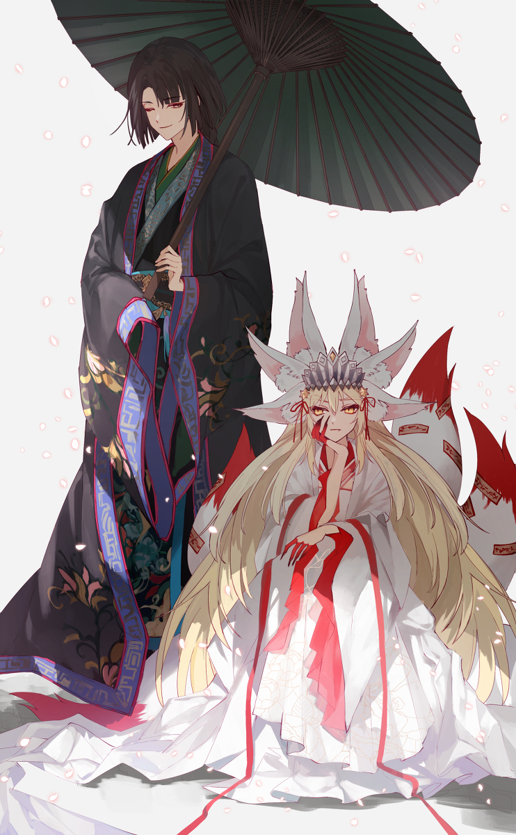 This is a pixiv picture whose title is 太公望&闇コヤン.