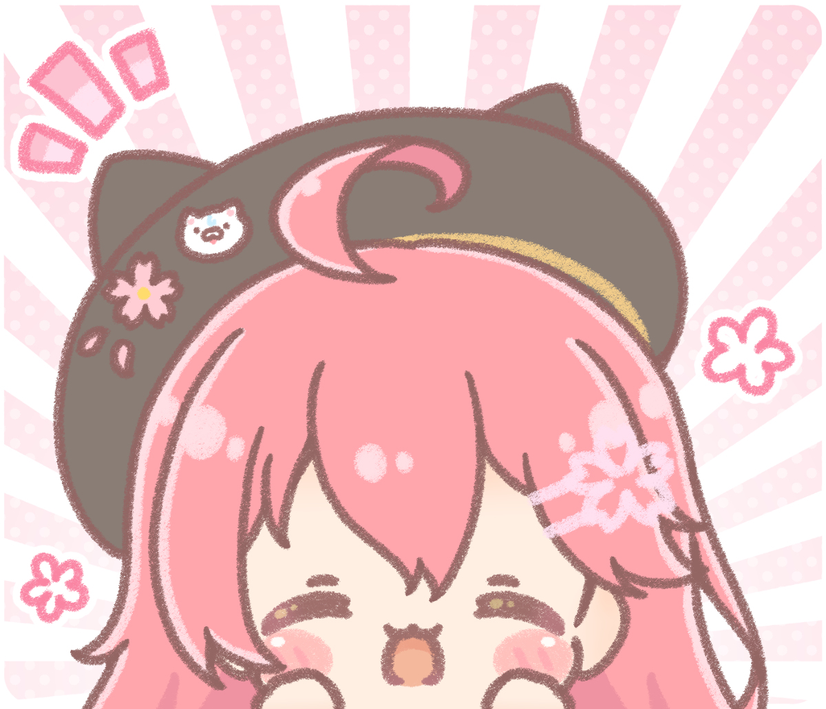 This is a pixiv picture whose title is ぴょこっとみこち🌸.