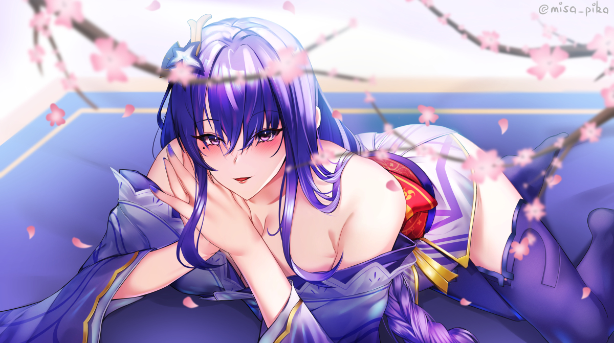 This is a pixiv picture whose title is 雷電.