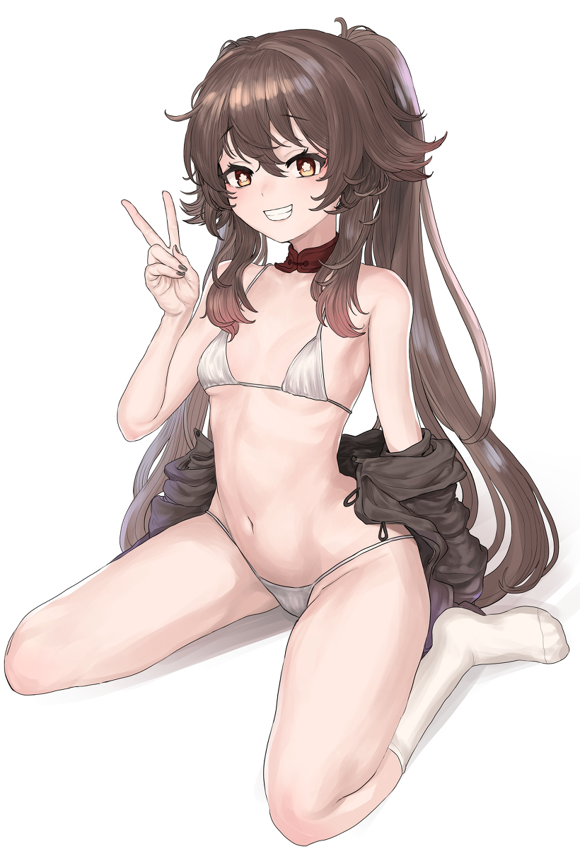 This is a pixiv picture whose title is HuTao.