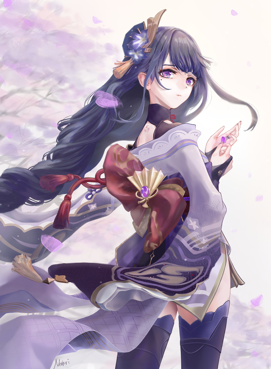 This is a pixiv picture whose title is 雷桜.