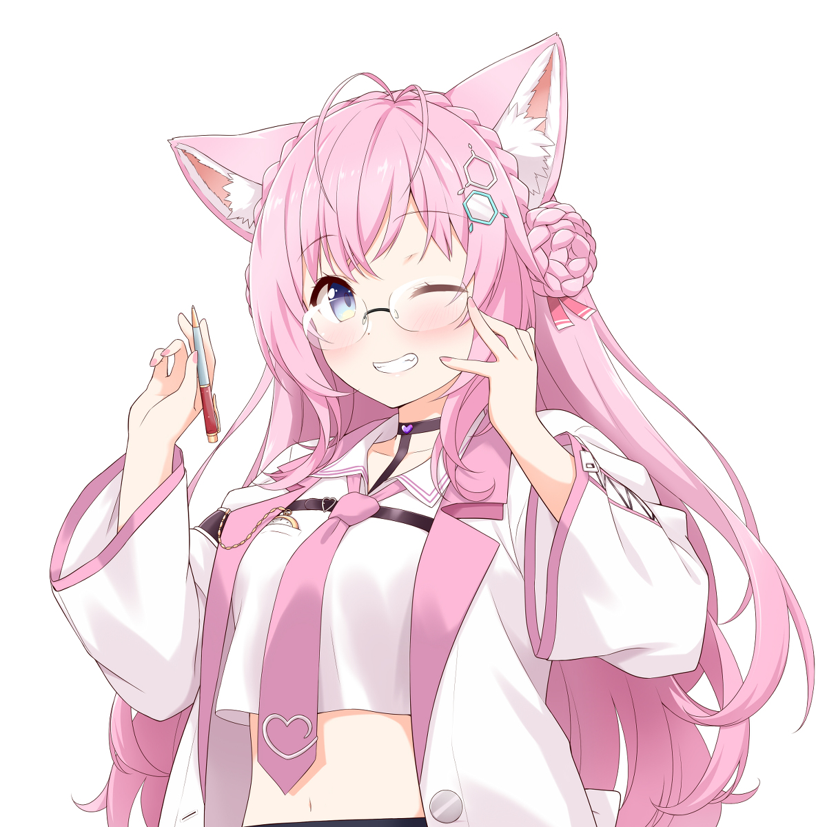 This is a pixiv picture whose title is 博衣こより生誕祭2022.