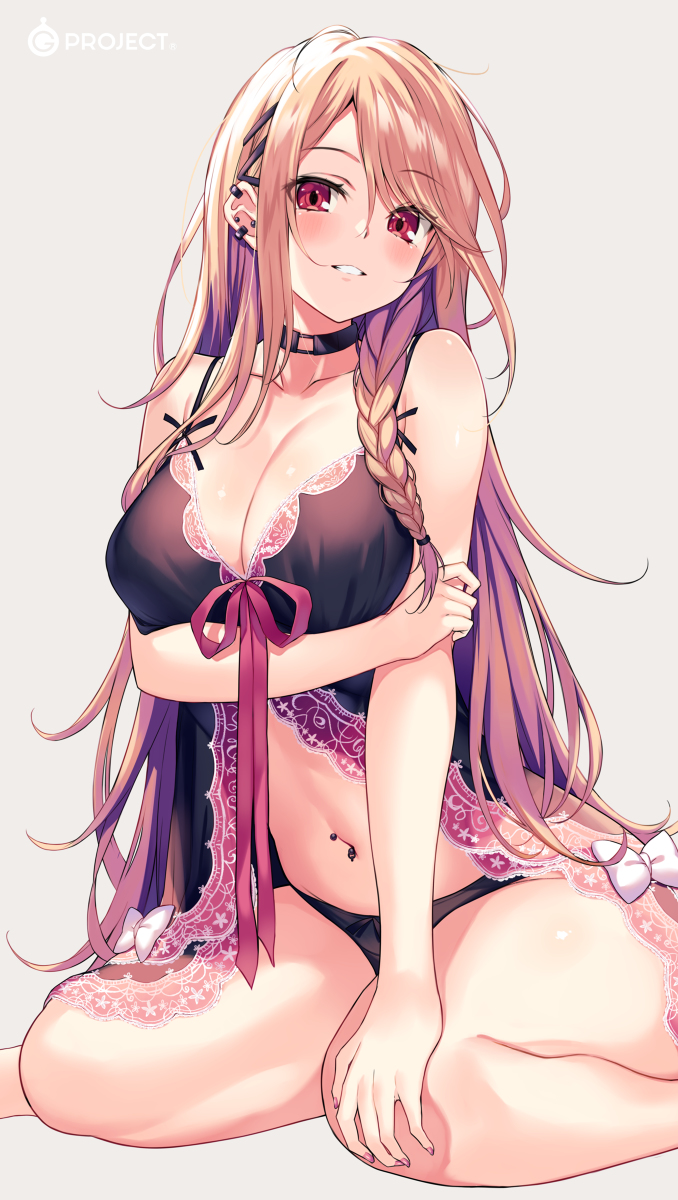 This is a pixiv picture whose title is ベビードール悪魔お姉さん.