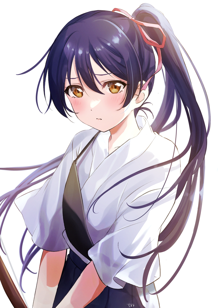 This is a pixiv picture whose title is ポニテ海未ちゃん.