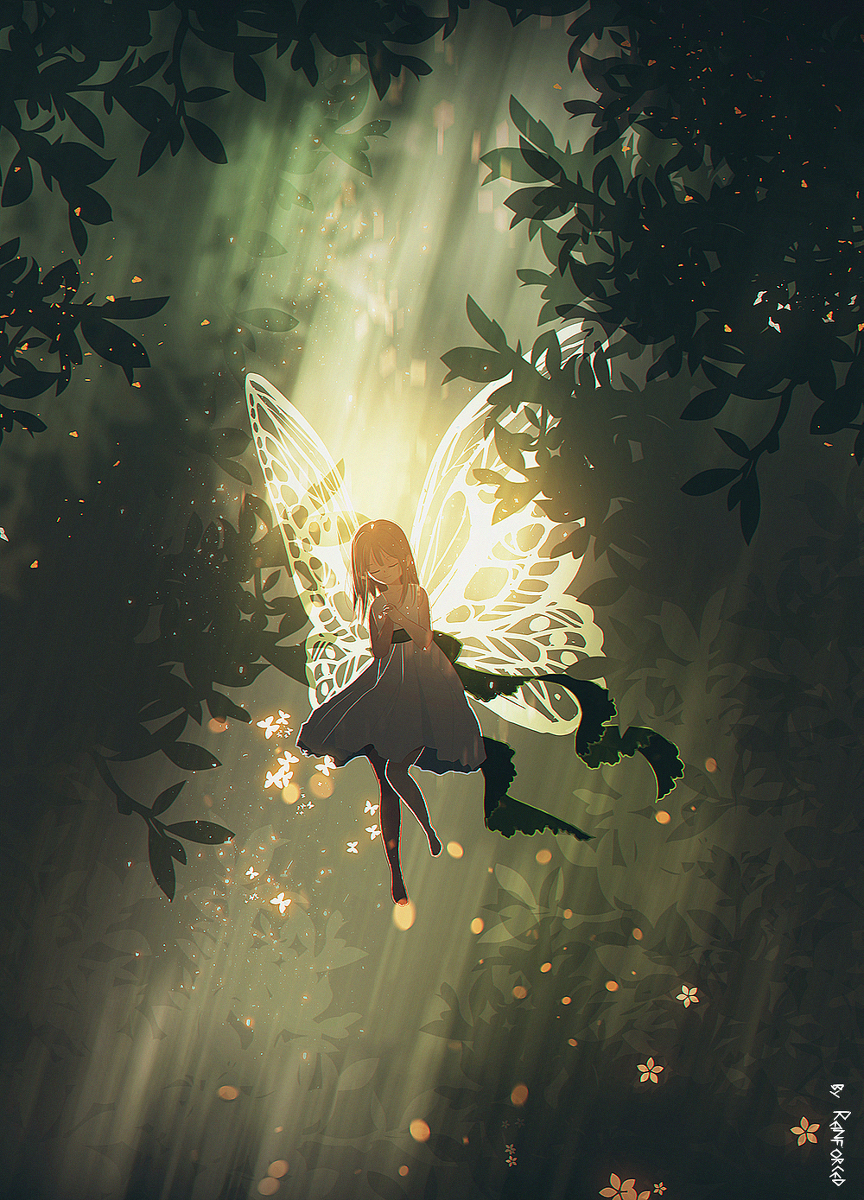 This is a pixiv picture whose title is green.