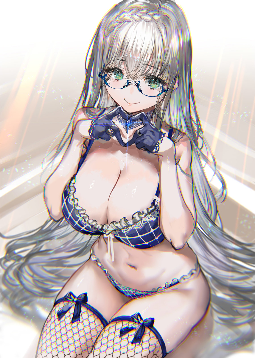This is a pixiv picture whose title is めがねおっぱい.