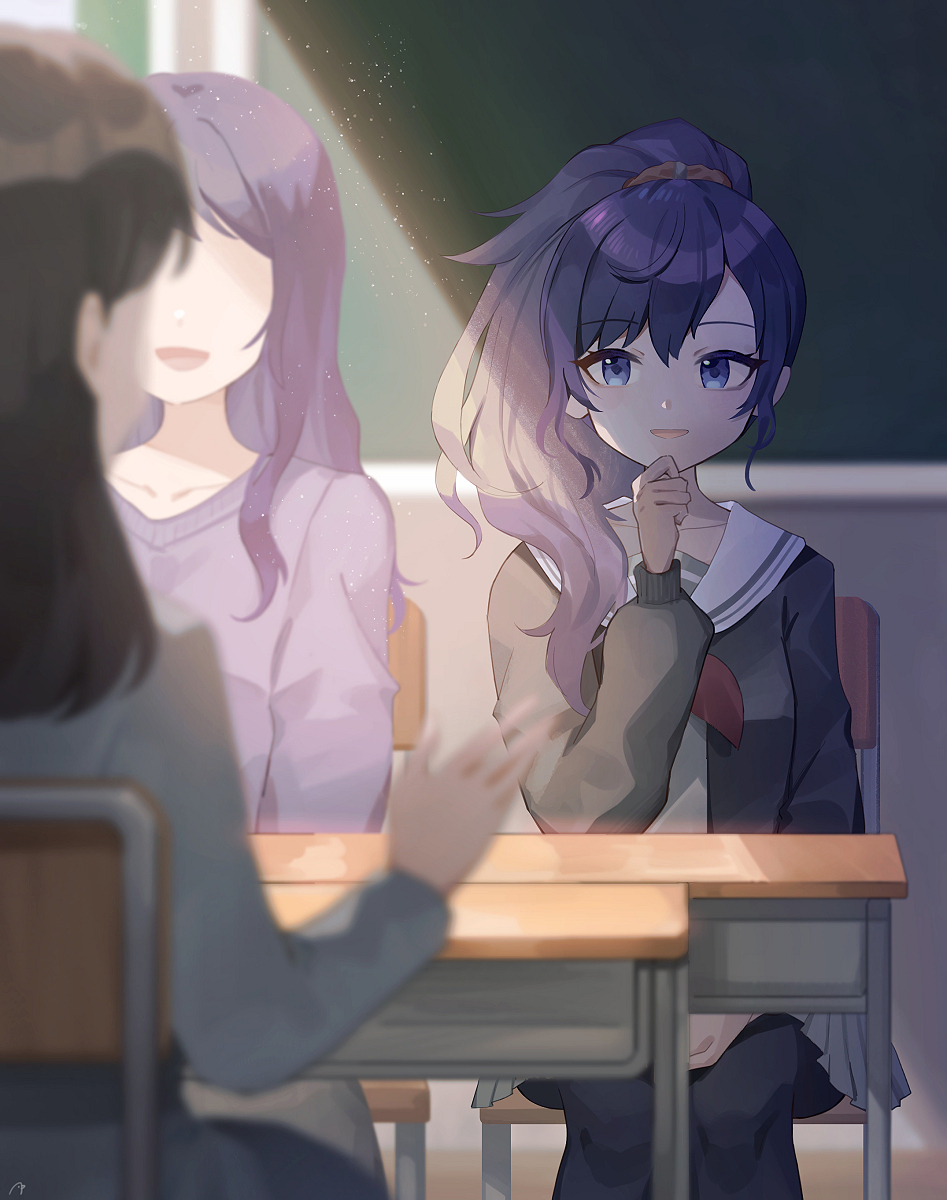 This is a pixiv picture whose title is まふゆの三者面談.