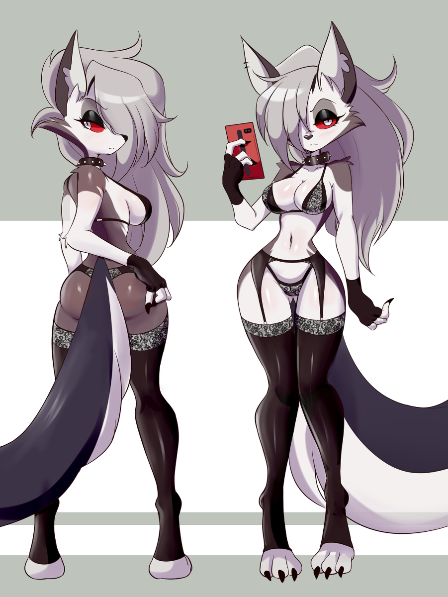 This is a pixiv picture whose title is Loona lingerie.