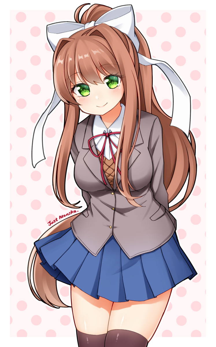 This is a pixiv picture whose title is Monika.