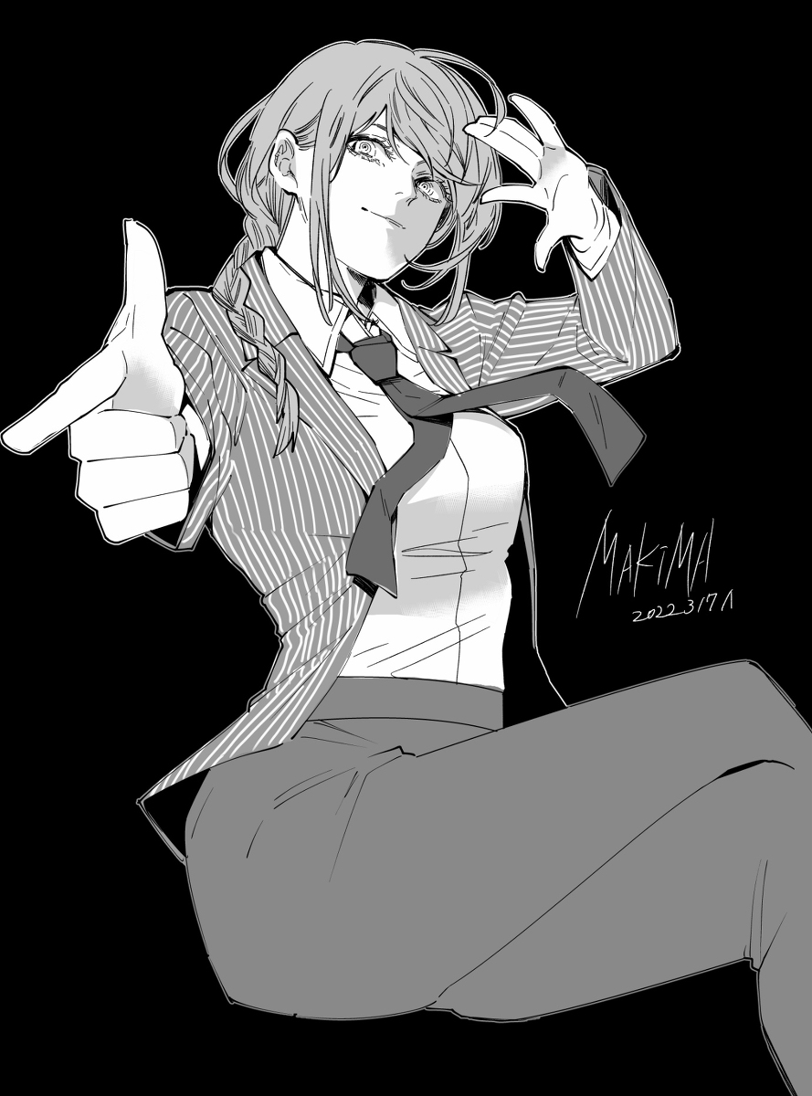 This is a pixiv picture whose title is マキマ.