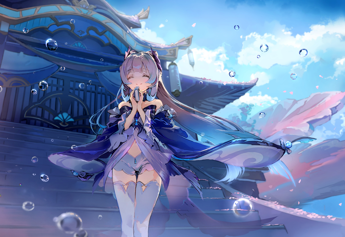 This is a pixiv picture whose title is 心海ちゃん.
