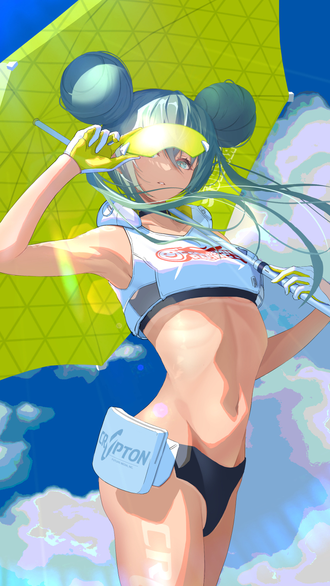 This is a pixiv picture whose title is レーシングミク 2022 Tropical Ver..