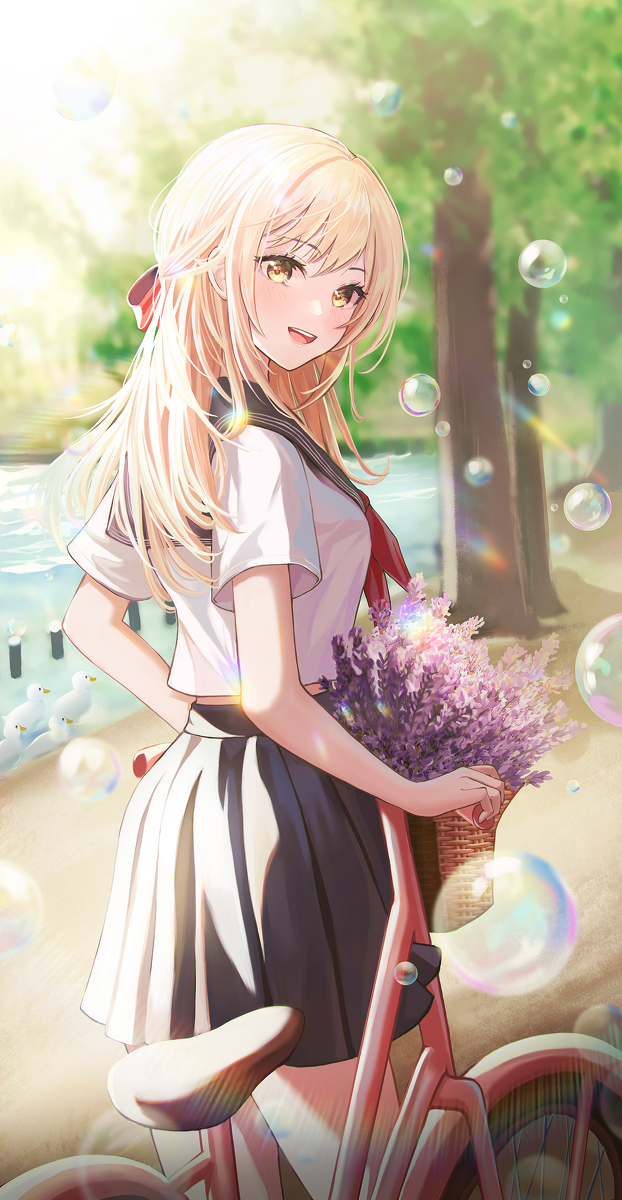 This is a pixiv picture whose title is one sunny day.
