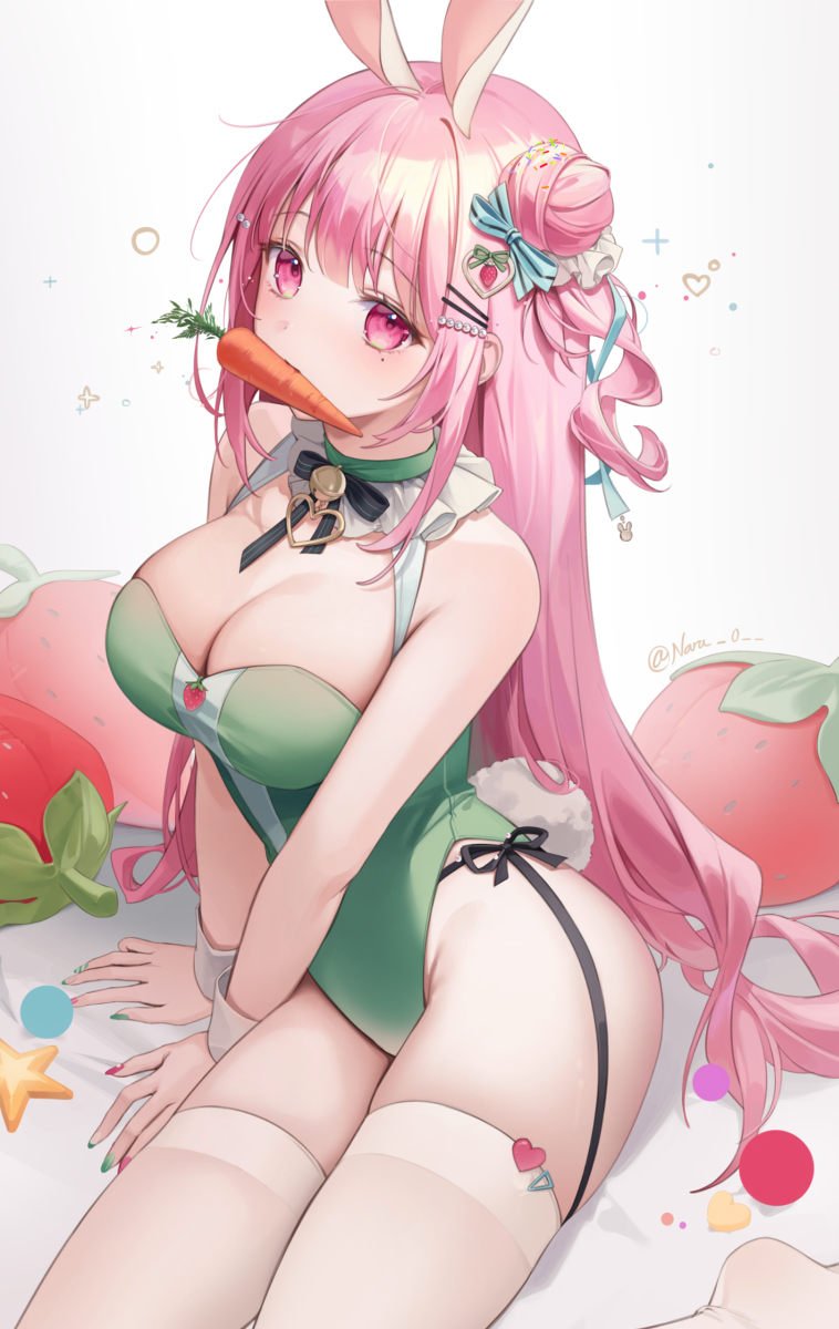 This is a pixiv picture whose title is Candy bunny girl.