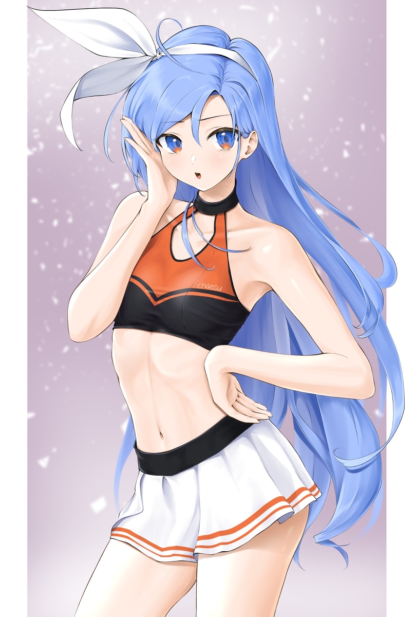 This is a pixiv picture whose title is Minah cheerleader outfit.