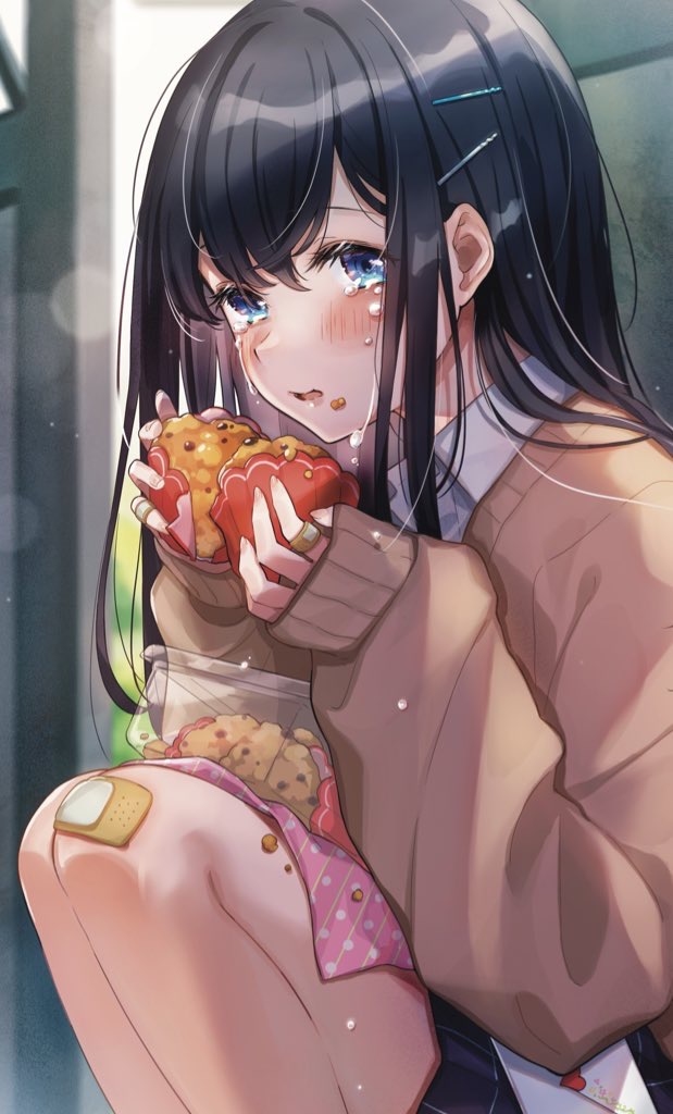 This is a pixiv picture whose title is 「渡せなかった…泣」.
